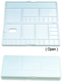 Forma differente della pittura della tavolozza dell'acquerello della pittura di dimensione differente di plastica bianca degli accessori