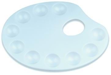 Forma differente della pittura della tavolozza dell'acquerello della pittura di dimensione differente di plastica bianca degli accessori