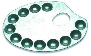 Pozzi economici della tavolozza 12 della pittura del metallo bianco, tavolozza dell'acquerello del metallo con le aree mescolantesi