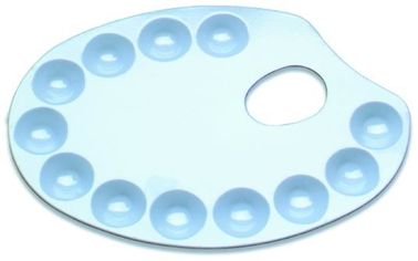 Pozzi economici della tavolozza 12 della pittura del metallo bianco, tavolozza dell'acquerello del metallo con le aree mescolantesi