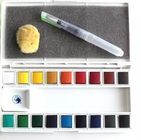 12 / 18/24pcs/insieme della pittura dell'acquerello di arte scatola di plastica della pittura dei bambini solidi di colori