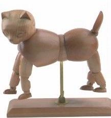 Progettazione di legno del manichino del cane/gatto del manichino dell'artista vivo del mestiere buona
